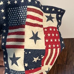 Patriotic Star Patchwork Quilt